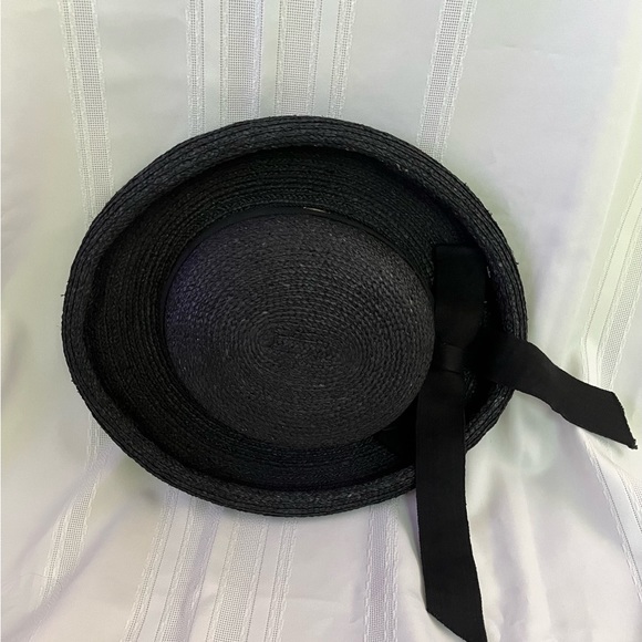 Vintage straw hat with ribbon, circa 1990 - Picture 3 of 5